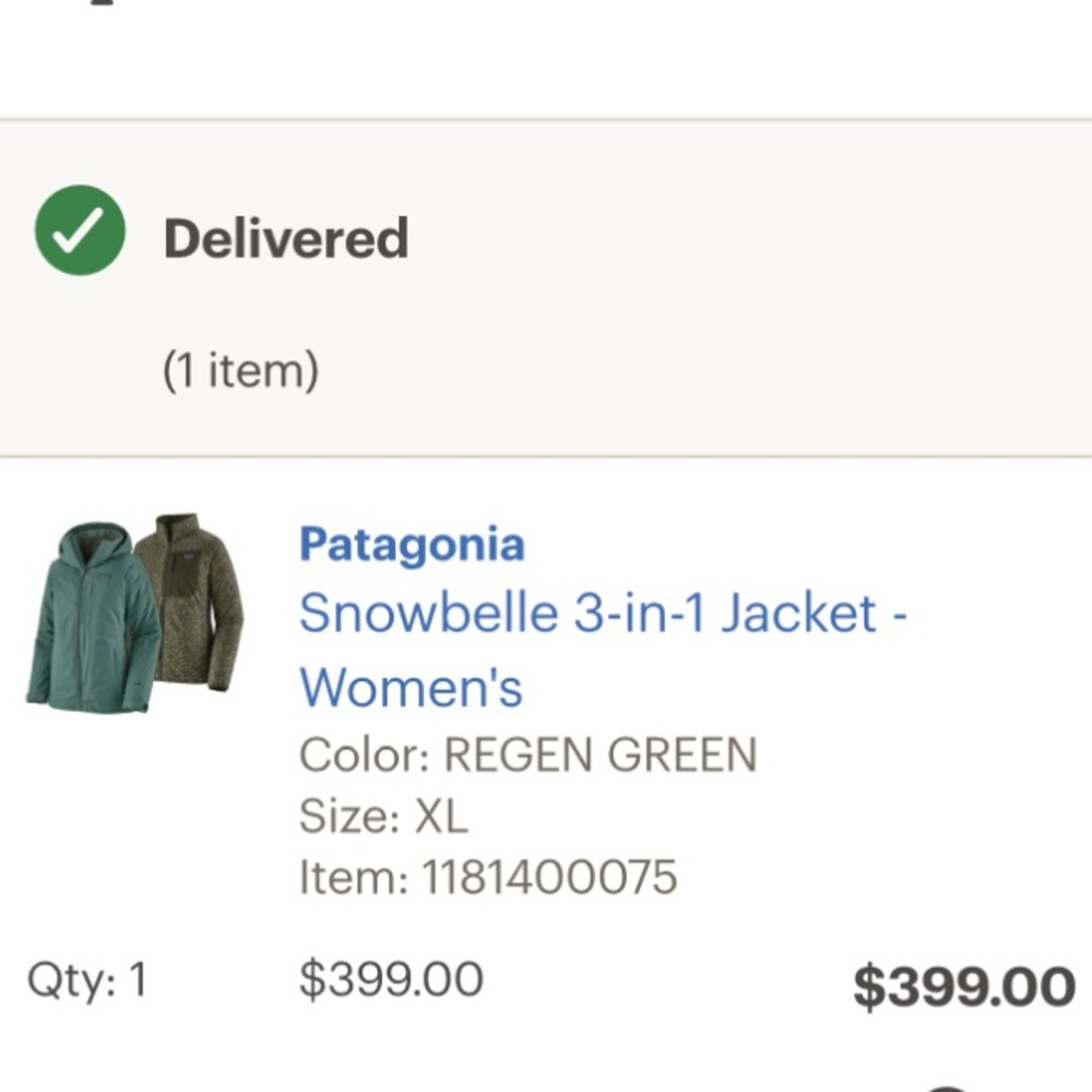 Patagonia 3-in-1 Snowbelle Jacket XL